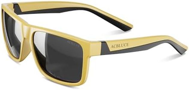 ACBLUCE Kids Sunglasses for Boys Girls Polarized Child Teen Youth Sport Baseball Cycling Beach Yellow Glasses for Age 6 7 8 9 10 11 12