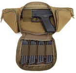 ATBP Tactical Gun Fanny Pack Concealed Carry Pistol Holster Waist Pack Fashion Running Belt Bag for Men (Tan Brown)