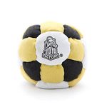 YOYO FACTORY Footbag - 26 Panels, Good For Any Skill Level - YELLOW/BLACK (Freestyle Foot Bag, Best Skilltoy For Kids, Teens, Adults)