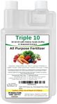 Triple 10 All Purpose Liquid Fertilizer 10-10-10 with Amino Acids (5.5%) & Seaweed Extract (32oz)