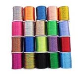 E-isata Metallic Embroidery Threads 20 Assorted Colors Glittery Thread Spool Polyester Sewing Thread for Embroidery Quilting Ideal for Machine Sewing or Hand Needle Work