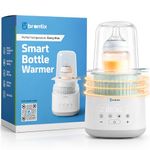 Brontix Baby Bottle Warmer & Sterilizer for Breast Milk & Formula Feeding Bottles | 400W Fast Heating | Food Heater with Smart Timer, Night Light, Volume Control & Removable Easy Clean Container