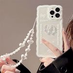 Tybiky Case for iPhone 14 Plus Pearl Bracelet Design Flowers Fashion Protective Case Silicone Waves Mobile Phone Case Strawberry Bumper Cover Scratch-Resistant Shockproof for iPhone 14 Plus. Frozen