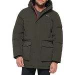 Tommy Hilfiger Men's Arctic Cloth Heavyweight Performance Parka Down Alternative Outerwear Coat, Olive Tech, X-Large