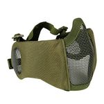 Aoutacc Airsoft Mesh Mask, Half Face Mesh Masks with Ear Protection for CS/Hunting/Paintball/Shooting