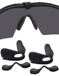 BlazerBuck Replacement Nose Pieces Pads for Oakley Razor Blade Sunglasses - Black + Black