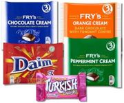 Cadbury Frys Chocolate Bars Peppermint Cream Orange Turkish Delight Daim Bar - Pack Of 5