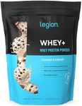 Legion Whey+ Cookies & Cream Whey Isolate Protein Powder from Grass Fed Cows, 5lb. Low Carb, Low Calorie, Non-GMO, Lactose Free, Gluten Free, Sugar Free. Great for Weight Loss & Bodybuilding.