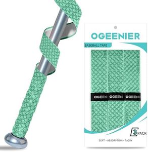 OGEENIER 1.1mm Baseball Bat Grip Tape, 3 Pack, Pre-Cut Bat Tape for Softball&Baseball, Non-Slip Handle Wrap for Enhanced Control
