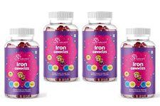 La Nature's Iron Gummies For Kids And Adults Superfood To Prevent Fatigue And Boost Energy Maintain Hameglobin Level Supports Immune System Strawberry Flavour -120 Gummies