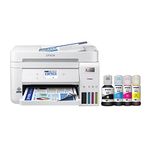 Epson EcoTank ET-4850 Wireless All-in-One Cartridge-Free Supertank Printer with Scanner, Copier, Fax, ADF and Ethernet – The Perfect Printer for Your Office - White