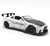 COCOBLINC 1:32 N Supra GTR Toy Car Alloy Diecast Model Car Pull Back Vehicle Toy with Openable Doors Sound and Light Car for Kids (White)