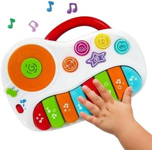 Musical Piano Toy for 1-3 Years Old Toddlers with Keyboard Note, DJ Mixer and Light-Up Buttons - Educational and Fun for Both Boys and Girl