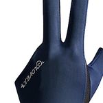 THE STYLE SUTRA® Three Fingers Gloves Left Hand Anti Slip Elastic Pool Cue Mitts Dark Blue|1 Billiard Glove