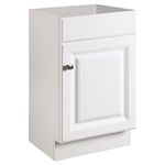 Design House 597112 Wyndham Unassembled Bathroom Vanity Cabinet Without Top, 18 x 16/1 Door, White