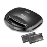 truTRTL Delight Grill Sandwich Maker Electric with Non-Stick coating Plates | 750W | Auto Cut-Off | Black