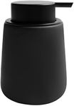 TOOZFO Soap Dispenser Ceramic with Easy-to-Press Pump Hand Lotion Liquid Dispenser for Shampoo Bathroom Kitchen 12 oz Black