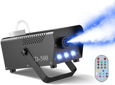 Fancybling 500W Fog Machine,Smoke Machine with 3 RGB LED Lights, 14 Colorful LED Lighting Effect Fog Machine, Wireless Remote Smoke Machine for Party Stage Christmas Wedding Halloween, 1 Pack