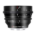 7Artisans 12mm T2.9 Large Aperture APS-C Ultra Wide Angle Cine Lens, Manual Fixed Focus Low Distortion Cinema Lens Compatible for Nikon Z Mount Z5 Z6 Z7 Z9 Z50 Z6II Z7II ZFC, Black