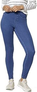 HUE Women's Plus Size Curvy Fit Essential Denim Leggings, Medium Wash, Large