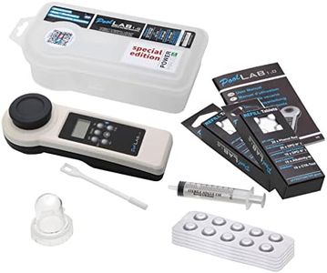POWERHAUS24 Pool Lab Special Edition 13 en 1, Bluetooth 4.0, mises à jour gratuites, avec accessoires et réactifs, extra : lot de 2 recharges de 70 réactifs