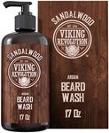 Viking Revolution - Beard Shampoo - Natural Beard Wash With Argan & Jojoba Oils - Softens & Strengthens - Sandalwood - 500 ml