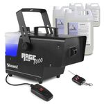 beamz RAGE1000 Snow Machine for Party with Wired & Wireless Remote Controls, 20L Fluid, Professional Fake Snow Effect Maker, Low Residue Output for Christmas & Winter-Themed Events