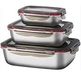 3 Pack Stainless Steel Food Storage