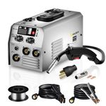 SSIMDER 140 Amp MIG Welder 110V Stick/Flux Core MIG/Lift TIG 3 in 1 Welding Machine with IGBT Inverter and 1lb Welding Wire, for Metal DIY Projects/Home/Farm/Car Maintenance