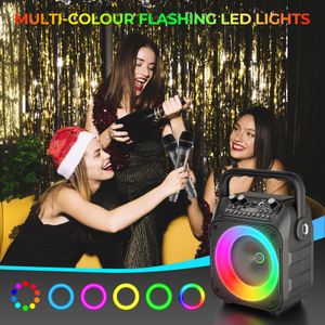 Ankuka Karaoke Machine – Portable Bluetooth Speaker, Black