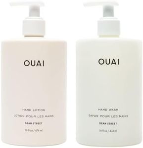 OUAI Hand Wash and Hand Lotion Set, Dean Street Scent - Moisturizes and Exfoliates with Daily Use - Made with Jojoba Esters, Avocado & Rosehip Oils (16 Fl Oz Each)