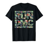 Run DMC Official Floral Blue Logo T-shirt T-Shirt