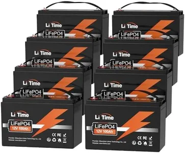 LiTime 12V 100Ah LiFePO4 Battery BCI Group 31 Lithium Battery Built-in 100A BMS, Up to 15000 Deep Cycles, Perfect for RV, Marine, Home Energy Storage(8 Packs)