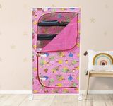 FLIPZON Multipurpose 6 Shelve Baby Wardrobe, (Fabric Shelves) - Pink