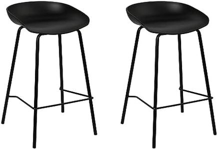 Artiss Bar Stools Stool Set of 2 Kitchen Swivel Counter Barstools Dining Chair Metal Black in 67cm Seat Height Floor for Home Bar Dining Room Cafe Outdoor Indoor