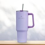 SOLARA Elixir 40oz Tumbler for Hot and Cold, 1200ml Insulated Tumbler with Lid, Stainless Steel Tumbler with Straw, Travel Tumbler, Coffee Mug for Office, Home, 1200ml, 40oz, Sugar Plum