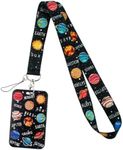 SamHeng Colorful Printed Lanyard with Card Holder, Personalised Neck Lanyard with Badge Holder for ID Card Keys, Neck Strap with Card Case for Kids Women Men Office Exhibitions School Use (C)