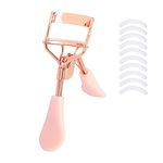 Eyelash Curler, Professional Lash Curlers with 10 Eyelash Curler Refills for Eyelashes Fits All Eye Shape (Rose Gold)