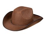 Boland Adult Cowboy Hat, Western Fancy Dress Accessory, Unisex, For Men and Women, Sheriff, Rodeo, Party, Festival, Halloween, Cowboy Dress Up, One Size (Brown)