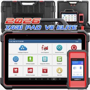 Launch X431 PAD VII Elite, 2026 Top Intelligent Diagnostic Scanner, J2534 Protocol, Topology Map, Remote Diagnosis with Smartlink C, 2-Year Free Update, Bi-Directional Scan,60+ Service