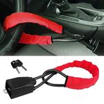 Steering Wheel Lock The Club Car Anti Theft Seat Belt Security Anti-Theft Handbag Fit Most Cars Vehicle Prevention with Key for Vehicles Truck SUV Van