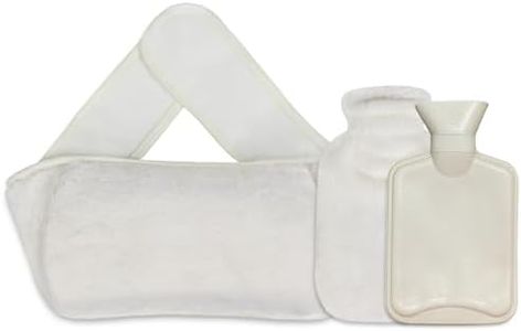 Hot Water Bottle Rubber Hot Water Bottle, with a Soft Waist Cover, Suitable for Neck, Shoulders, Back, Hands, Legs, and Waist for Warmth