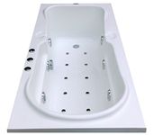 MADONNA Rex 5.5 ft Acrylic Bath Tub with Whirlpool Massage and Bubble Bath - White