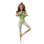 Barbie Made to Move Doll with 22 Flexible Joints & Long Wavy Brunette Hair Wearing Athleisure-wear for Kids 3 to 7 Years Old, GXF05