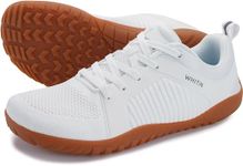 WHITIN Men's Barefoot Trail-Running Shoes | Wide Toe-Box | Zero-Drop Sole | Optimal Traction, W51 White Gum, 12 Wide