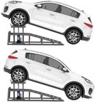 Car Truck Service Ramps,Portable Car Ramps for Oil Changes,2 Pack 12000LBS (5T) Capatity Car Lifts for Home Garage,Vehicle Auto Garage Repair.Lift Height Adjust 9.8"-15" (Black 5T)