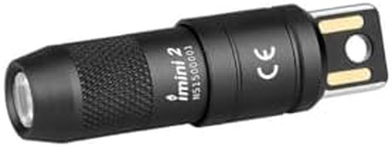 OLIGHT IMINI 2 Keychain Light 50 Lumens EDC Rechargeable Mini Torch, Magnetic Base Lamp with Integrated USB Plug, High Performance Compact LED Flashlight for Daily Carry (Black)