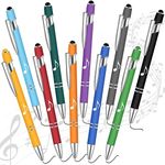 20 Pieces Music Note Ballpoint Pen Funny Pens Stylus Pen Crystal Ballpoint Pens Retractable Touch Screen Pens Motivational Quotes Pen Vibrant Positive Message Ink For Pens for Colleague Coworker