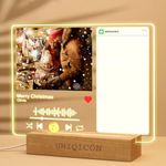 Uniqicon Spotify Plaque, Custom Spotify Music Plaque, Personalised Acrylic Music Plaque Picture Frame With Drawing Board, Music Gifts For Men