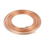 QOTSTEOS Brake Pipe Copper Coated Steel Tubing, Brake Cable Set Car Inner Steel Brake Oil Pipe Copper Coated, Automotive Replacement Brake Lines Kit, 1/4 Inch, 25 Foot (size:7.62m)